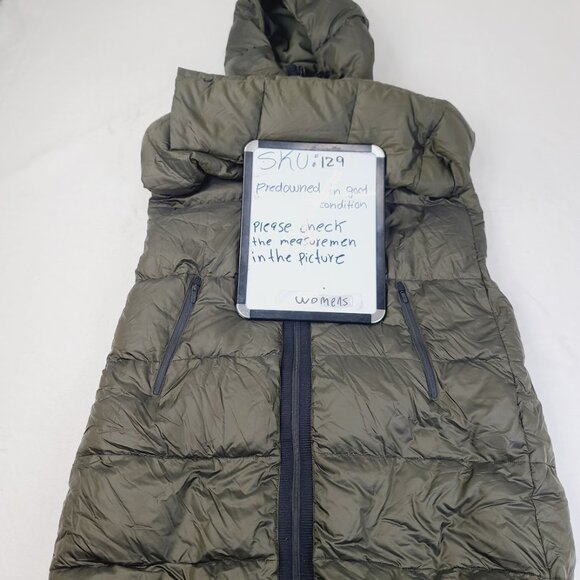 Lululemon Women's Dark Green Out In The Element Hooded Puff Parka Jacket Size 4 - Picture 8 of 8